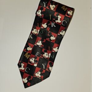 Disney‎ Mickey Unlimited Checkered Tie Multicolor Nostalgic
